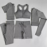 Ruche Women Seamless Yoga Set - 5PCS