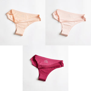 3-Pack Seamless Ice Silk Women Undies